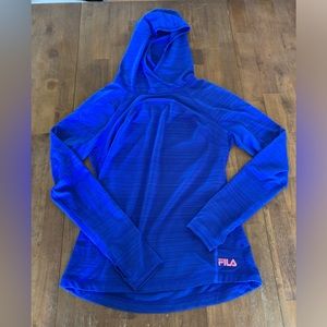 Blue Fila hooded long-sleeve